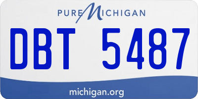 MI license plate DBT5487