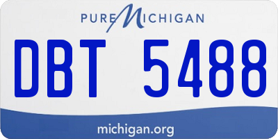 MI license plate DBT5488