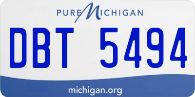 MI license plate DBT5494