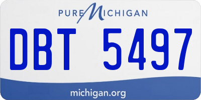 MI license plate DBT5497