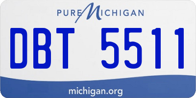 MI license plate DBT5511