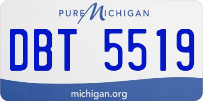 MI license plate DBT5519