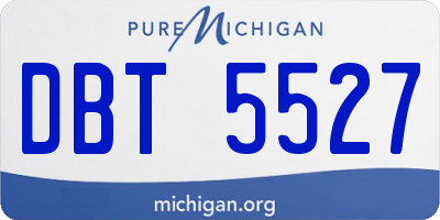 MI license plate DBT5527