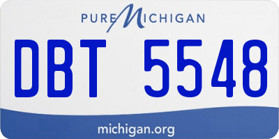 MI license plate DBT5548
