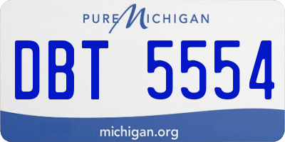 MI license plate DBT5554