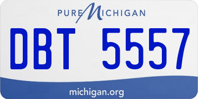 MI license plate DBT5557