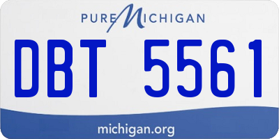MI license plate DBT5561