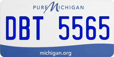MI license plate DBT5565