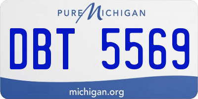 MI license plate DBT5569