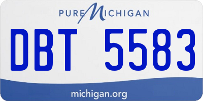 MI license plate DBT5583