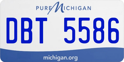 MI license plate DBT5586