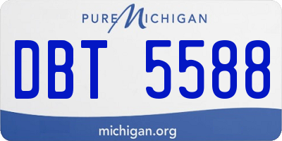 MI license plate DBT5588