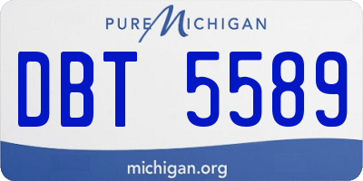 MI license plate DBT5589