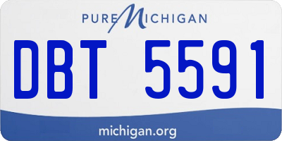MI license plate DBT5591