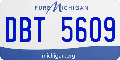 MI license plate DBT5609