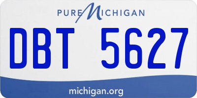 MI license plate DBT5627