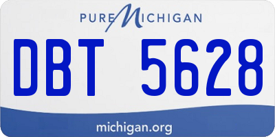MI license plate DBT5628