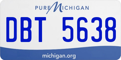 MI license plate DBT5638