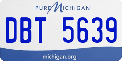 MI license plate DBT5639