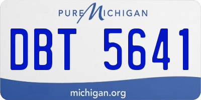 MI license plate DBT5641
