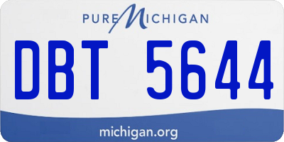 MI license plate DBT5644