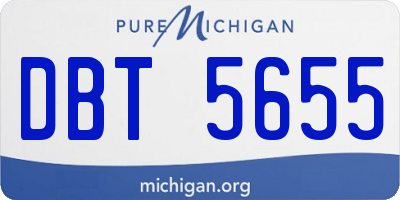 MI license plate DBT5655