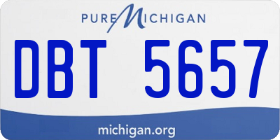 MI license plate DBT5657