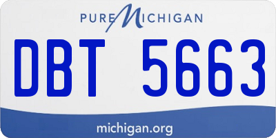 MI license plate DBT5663