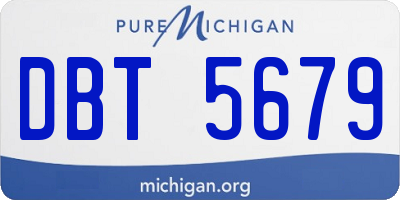 MI license plate DBT5679