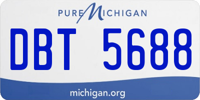 MI license plate DBT5688