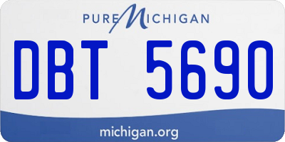 MI license plate DBT5690