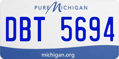 MI license plate DBT5694