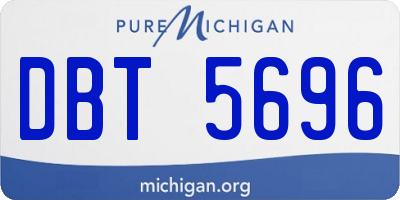 MI license plate DBT5696