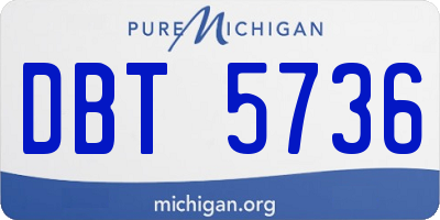 MI license plate DBT5736