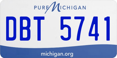 MI license plate DBT5741