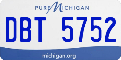 MI license plate DBT5752