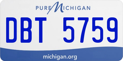 MI license plate DBT5759