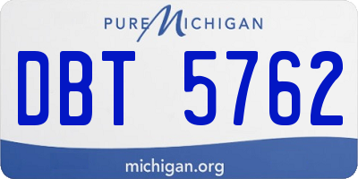 MI license plate DBT5762