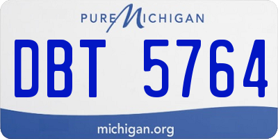 MI license plate DBT5764