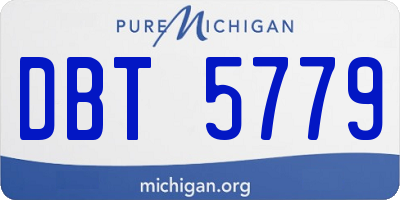 MI license plate DBT5779