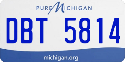 MI license plate DBT5814