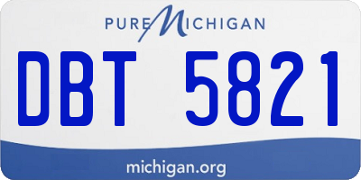 MI license plate DBT5821