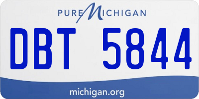 MI license plate DBT5844