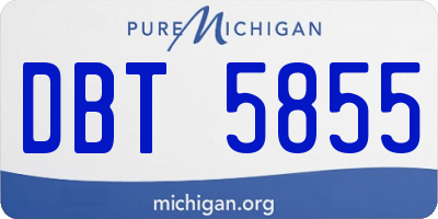 MI license plate DBT5855