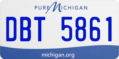 MI license plate DBT5861