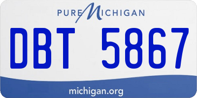 MI license plate DBT5867
