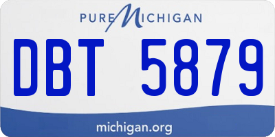 MI license plate DBT5879