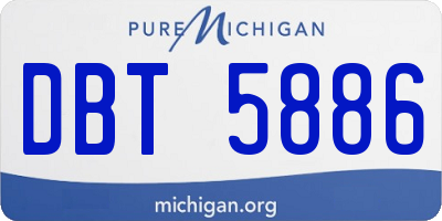 MI license plate DBT5886