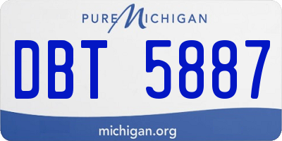 MI license plate DBT5887