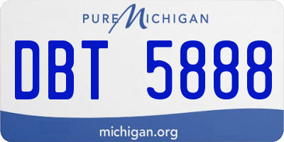 MI license plate DBT5888